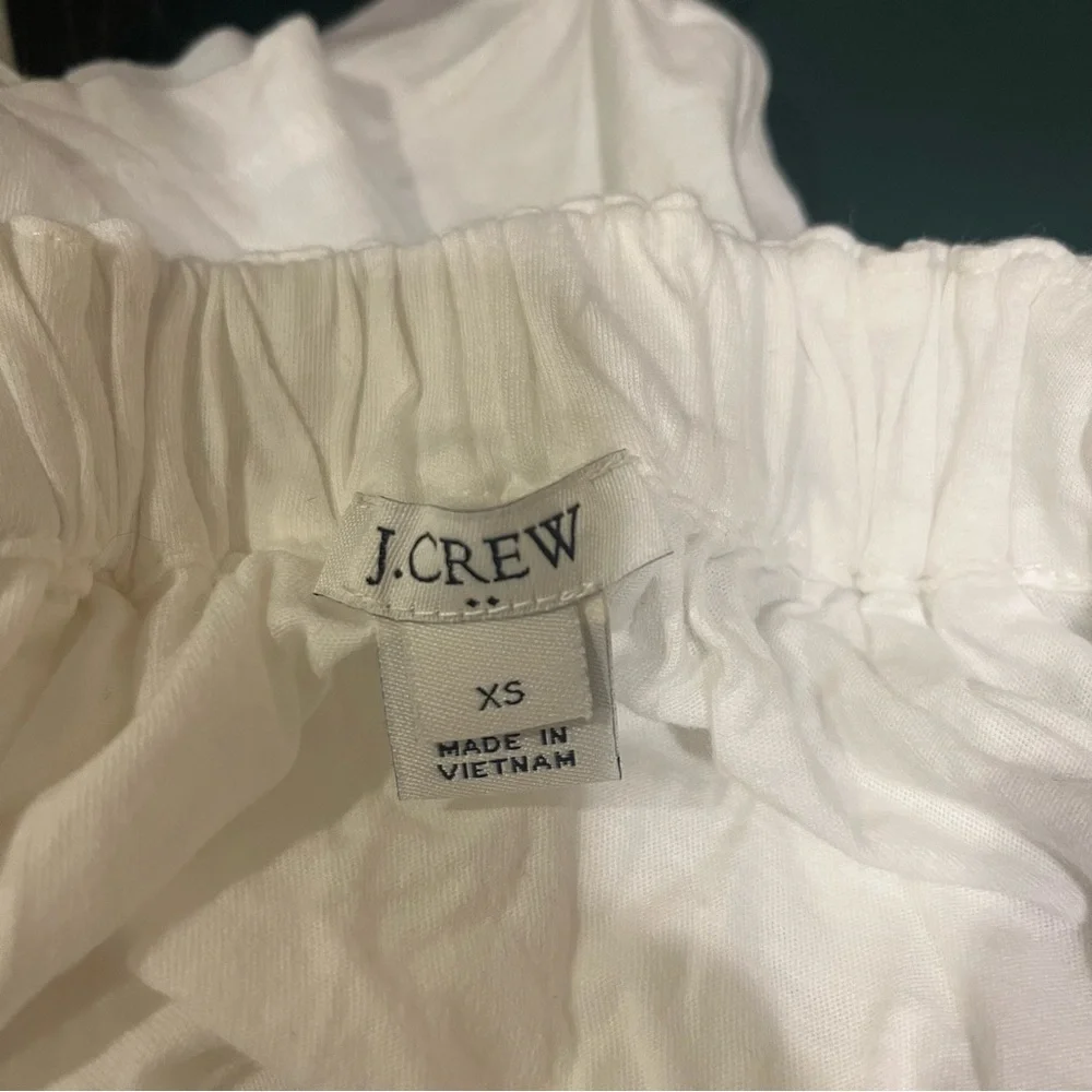 J. Crew Factory White Bow Tank XS